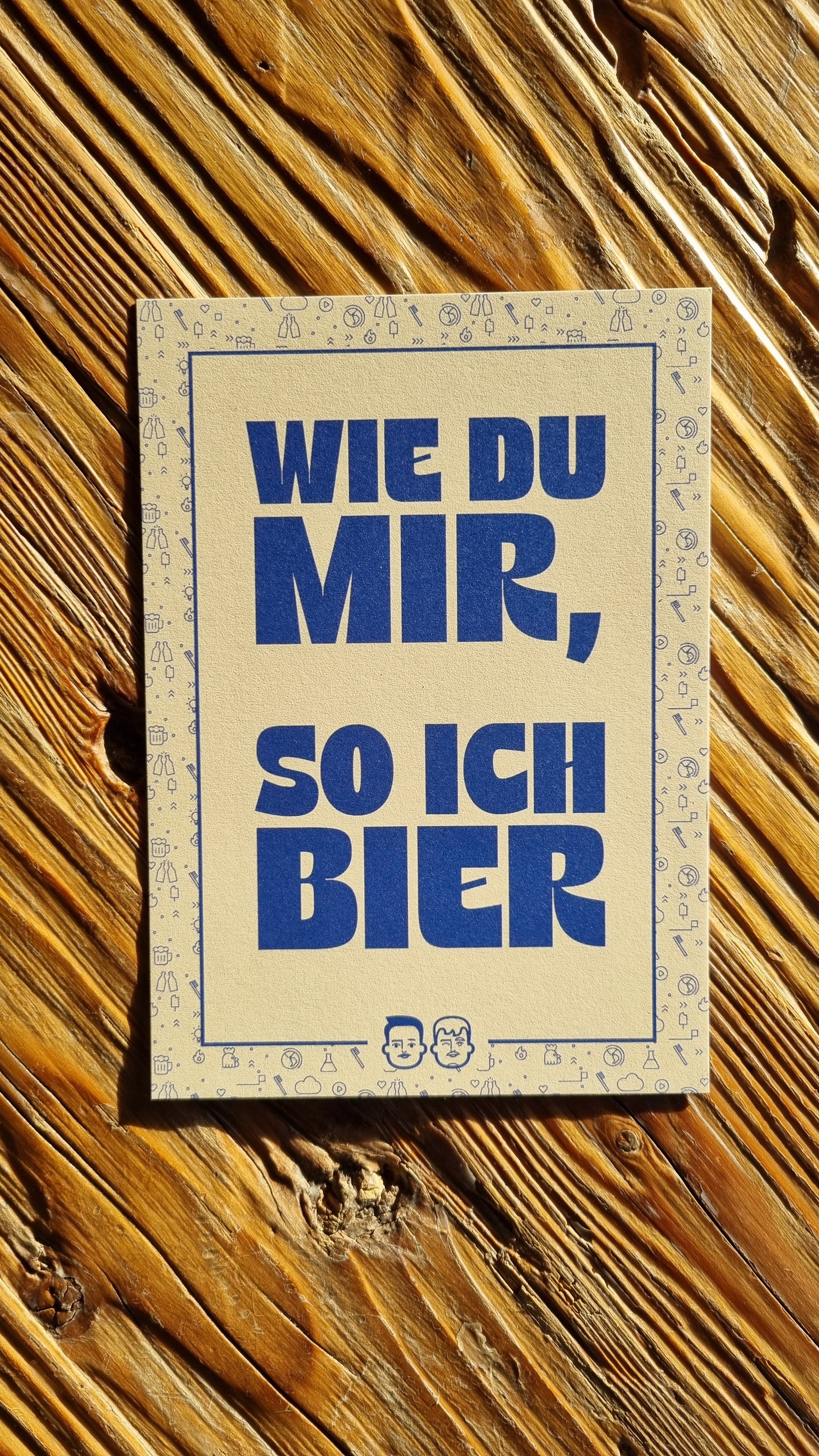 Postkarte | Wie du mir, so ich Bier