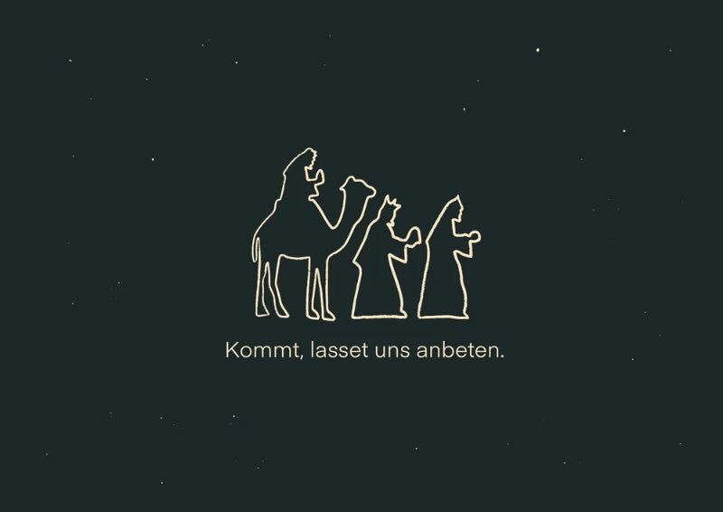 Postkarte | Kommt, lasset uns anbeten.