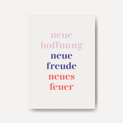 Postkarte | neue Hoffnung, neue Freude, neues Feuer