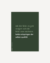 Poster 2 in1 | sei still und erkenne - qualität der liebe - Gebetshaus Augsburg | Shop