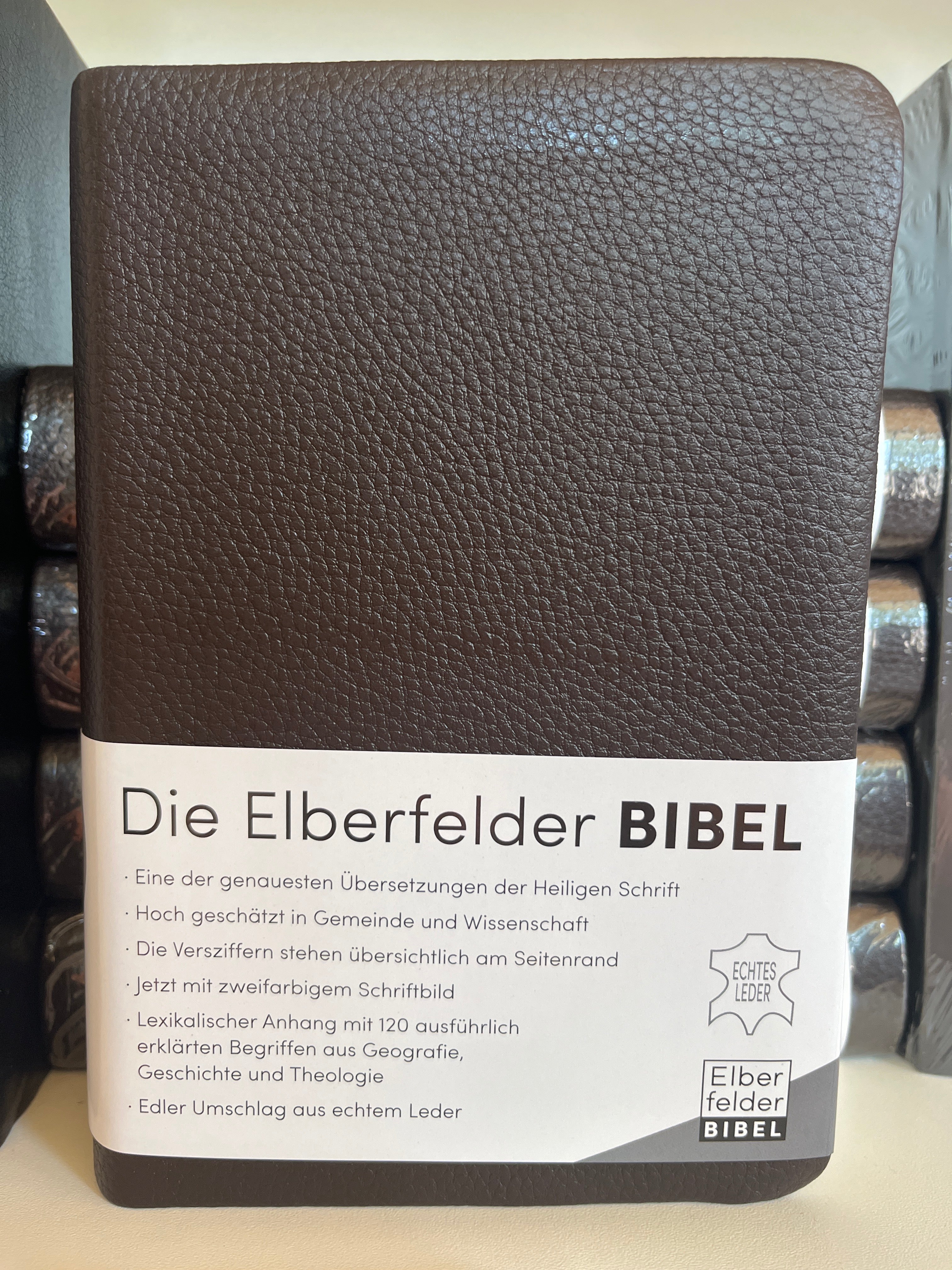 Elberfelder Bibel - Taschenausgabe (Echtleder braun)