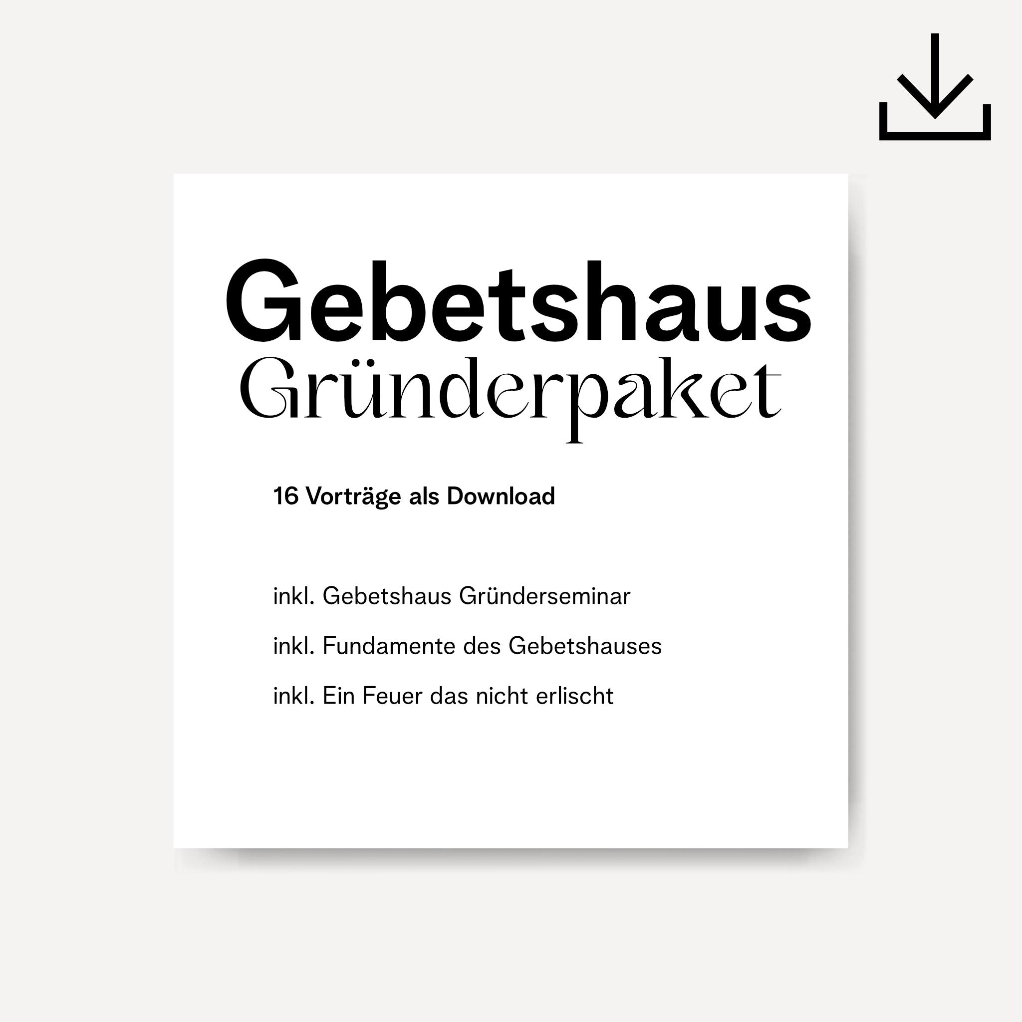 Gebetshaus Gründerpaket | Download