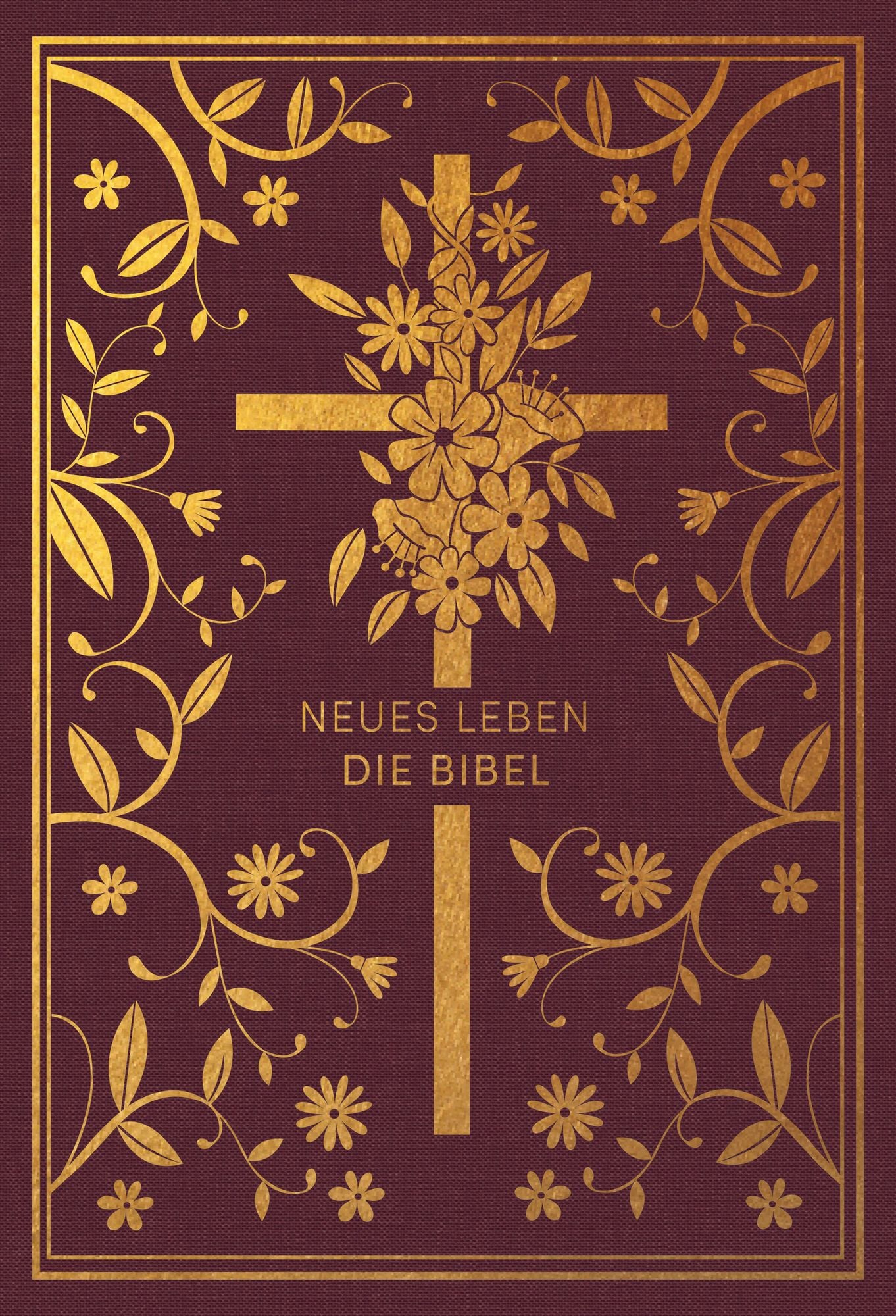 Die Bibel - Neues Leben | Golden Grace Edition | Bordeauxrot